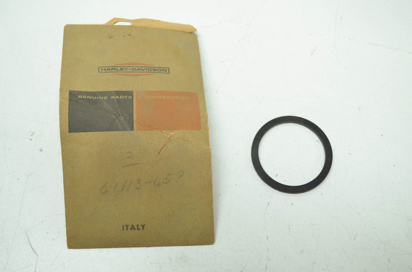 NEW OEM Harley Aermacchi Filler Cap Gasket 61113-65P NOS