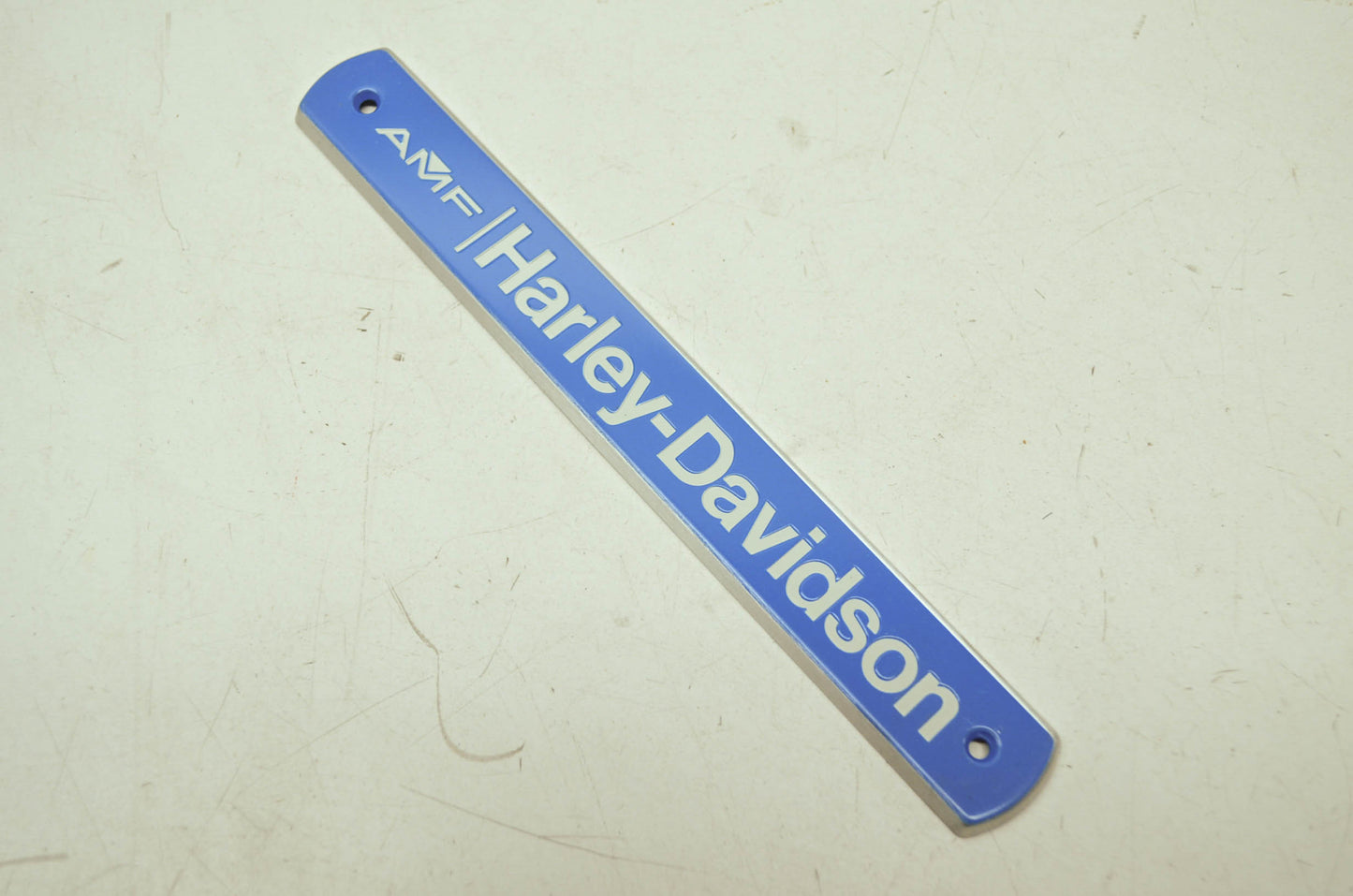 OEM Harley-Davidson 61797-77 Blue Nameplate NOS
