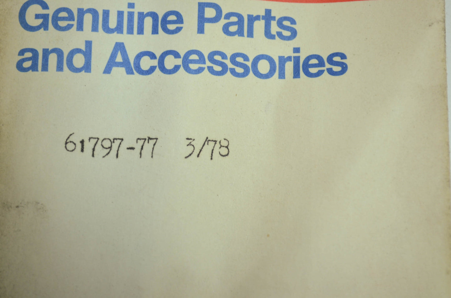 OEM Harley-Davidson 61797-77 Blue Nameplate NOS