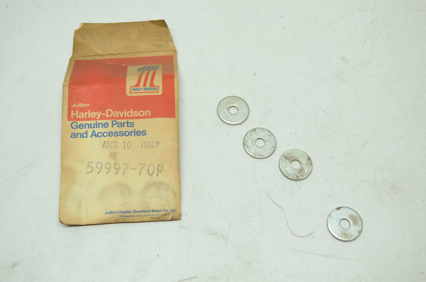 Harley Aermacchi Washers Qty 4 NOS