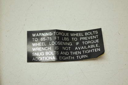 NEW OEM Harley Davidson AMF Warning Decal 93341 NOS