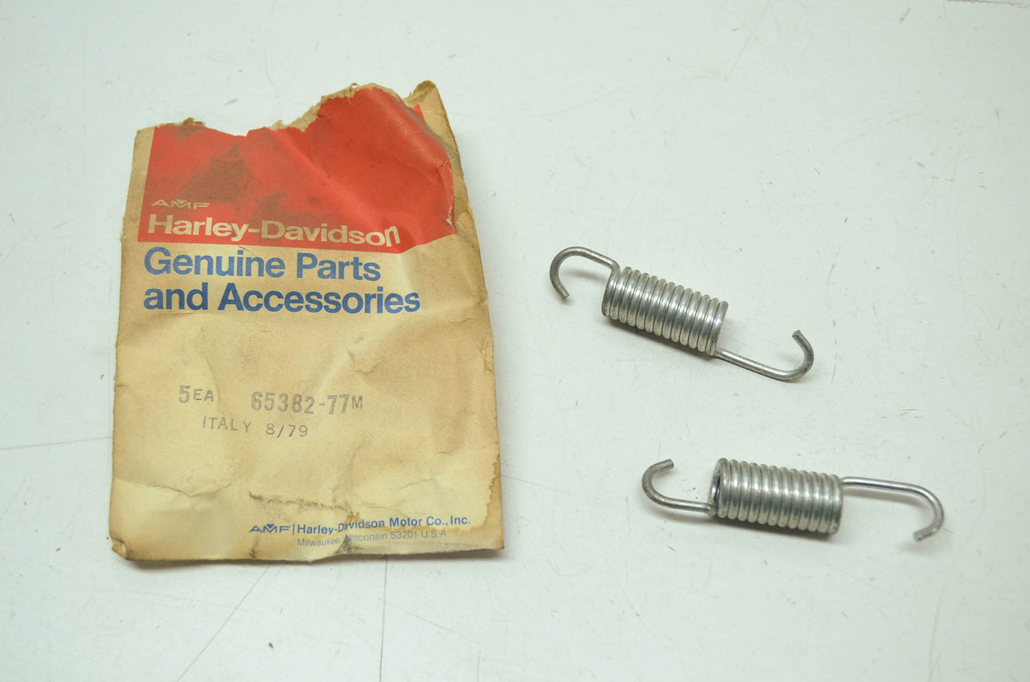 Harley Aermacchi Front Exhaust Pipe Mounting Springs 78 MX250 Qty 2 NOS