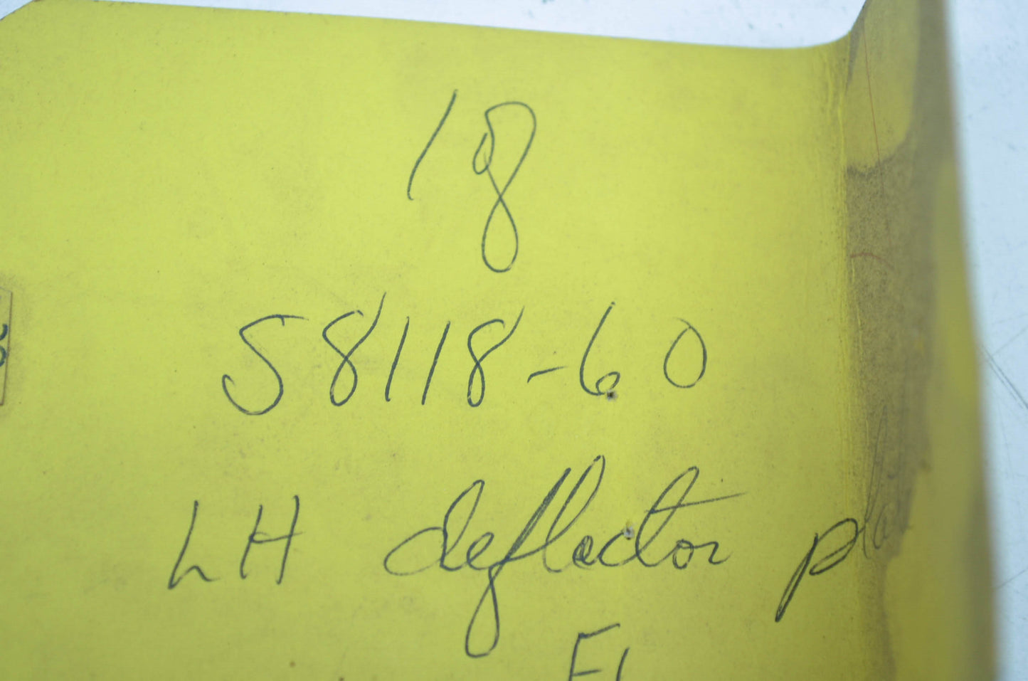 Left Plate NOS