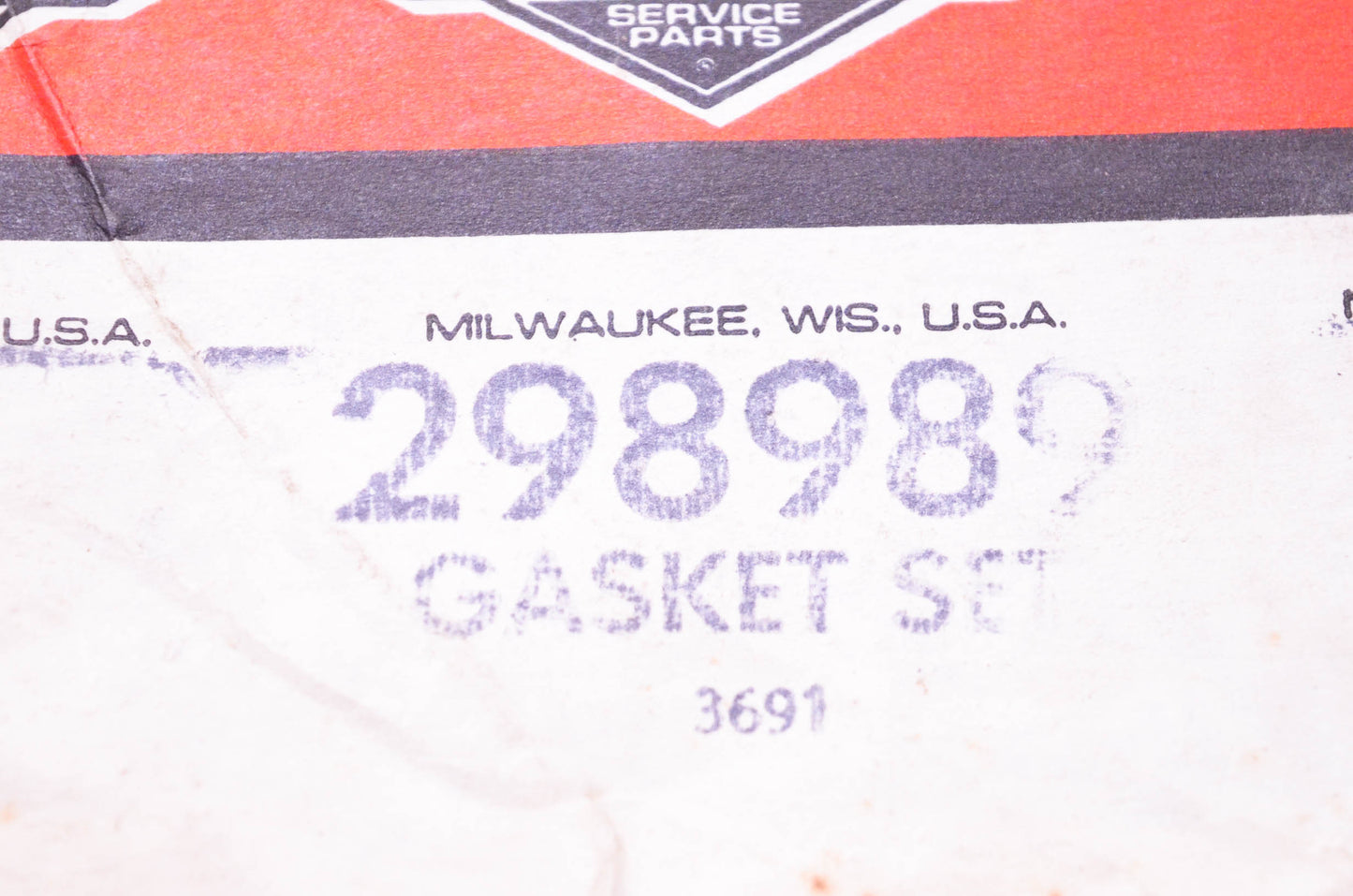 New OEM Briggs & Stratton 298989 Gasket Kit NOS