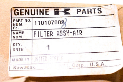 New OEM Kawasaki 110107002, 110107008 Air Filter NOS