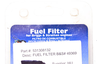 New OEM Husqvarna 531308132 Fuel Filter Engines NOS