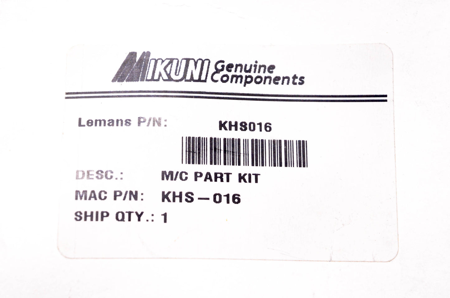 Mikuni KHS-016 Carburetor Rebuild NOS