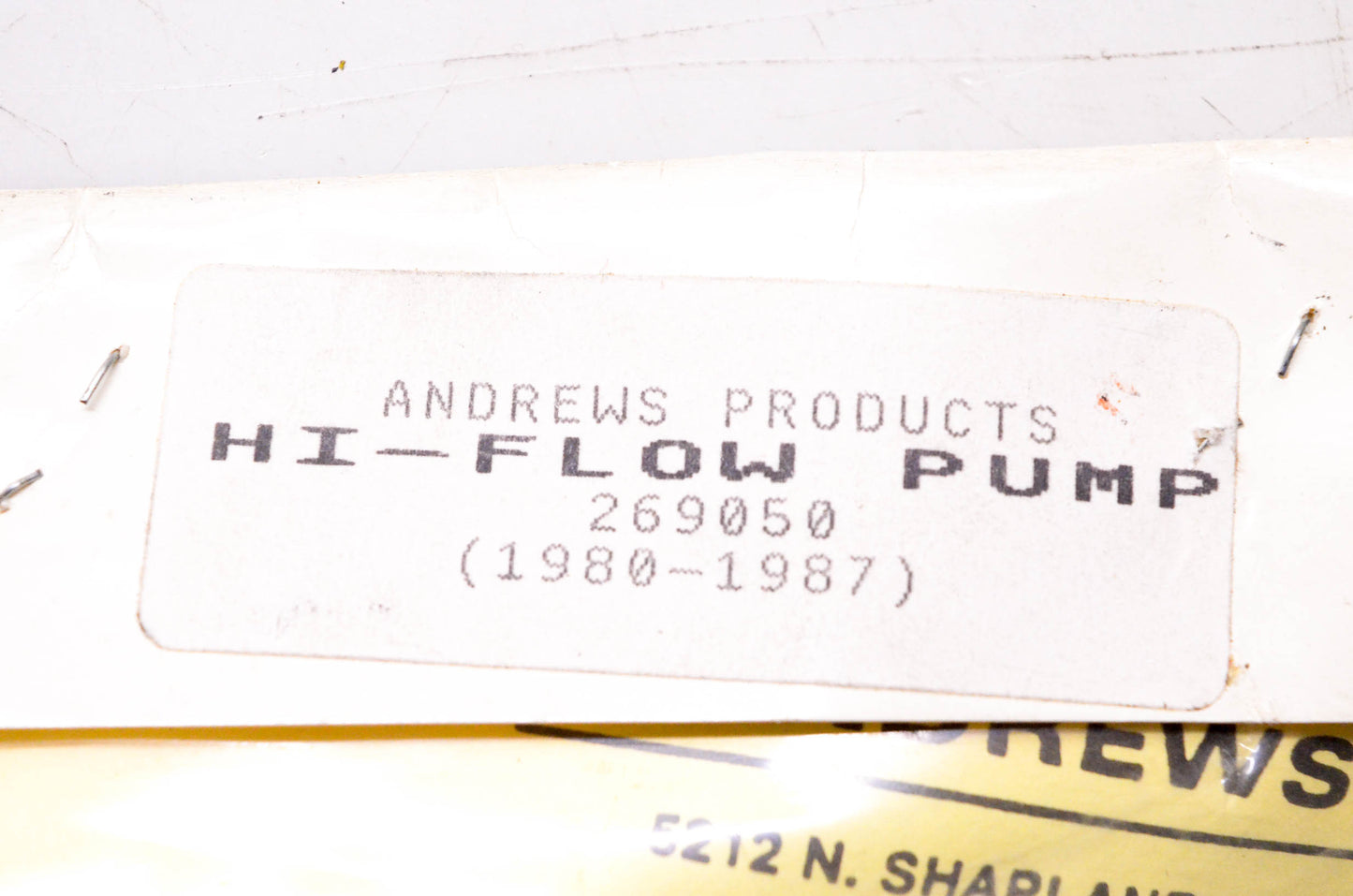 Andrews 269050 Hi-Flow Pump NOS