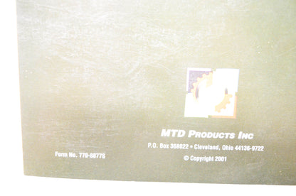 MTD 770-8877S 2002 Technical Handbook