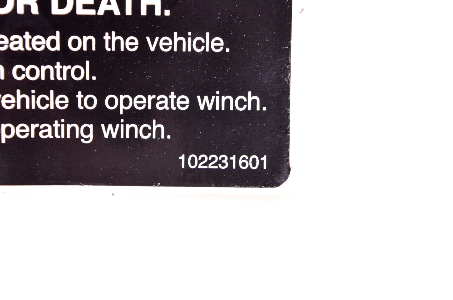 New OEM Husqvarna 102231601 Winch Decal NOS