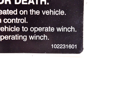 New OEM Husqvarna 102231601 Winch Decal NOS