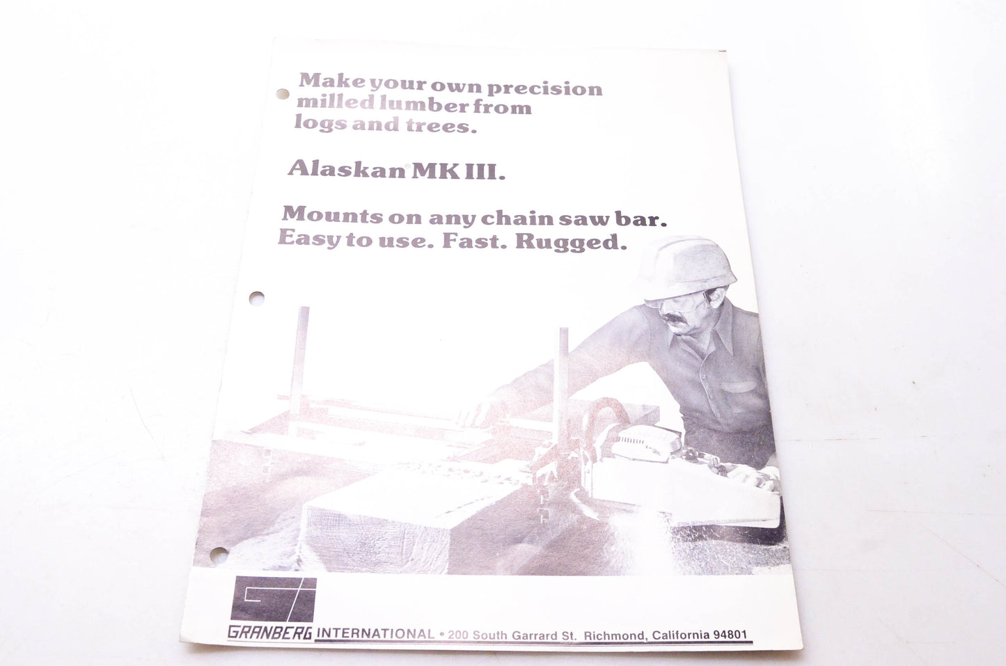 Granberg Industries 472-L1 Alaskan MKIII Brochure NOS