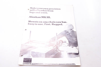 Granberg Industries 472-L1 Alaskan MKIII Brochure NOS
