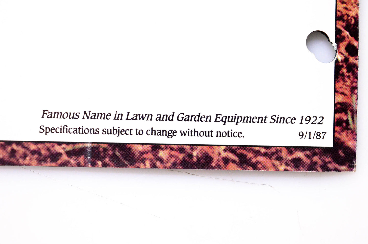Little Wonder 9/1/87 Equipment Brochure NOS