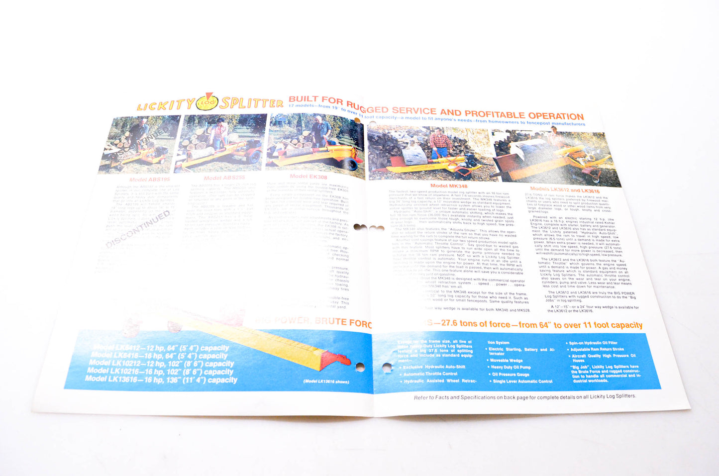 Piqua Engineering RU026-7 Lickity Splitter Brochure NOS