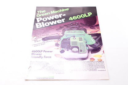 The Green Machine GM603 Power-Blower 4600LP Brochure