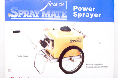 Mantis Manufacturing Co. 8020A Spray Mate Power Sprayer Brochure