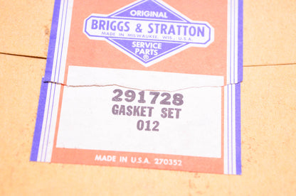 New OEM Briggs & Stratton 291728 Gasket Kit NOS