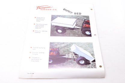 Thompson Seeder Company TFT 12-88 Electric Seeder on Flotation Trailer Brochure