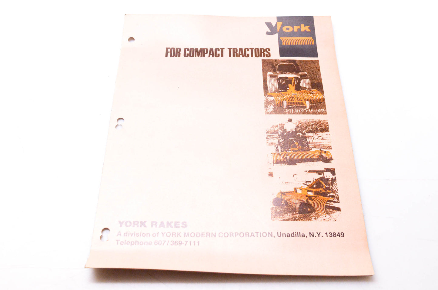York Modern Corporation CT 63 York Rakes for Compact Tractors Brochure
