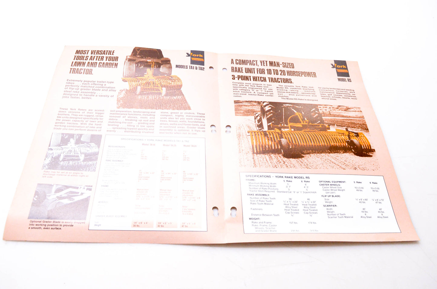 York Modern Corporation CT 63 York Rakes for Compact Tractors Brochure