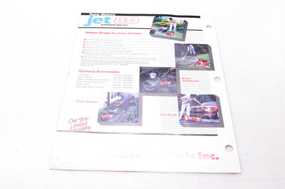 Clarke Power Products 15M 4/90 Power Washers Jet 80 PW 6000 Brochure NOS