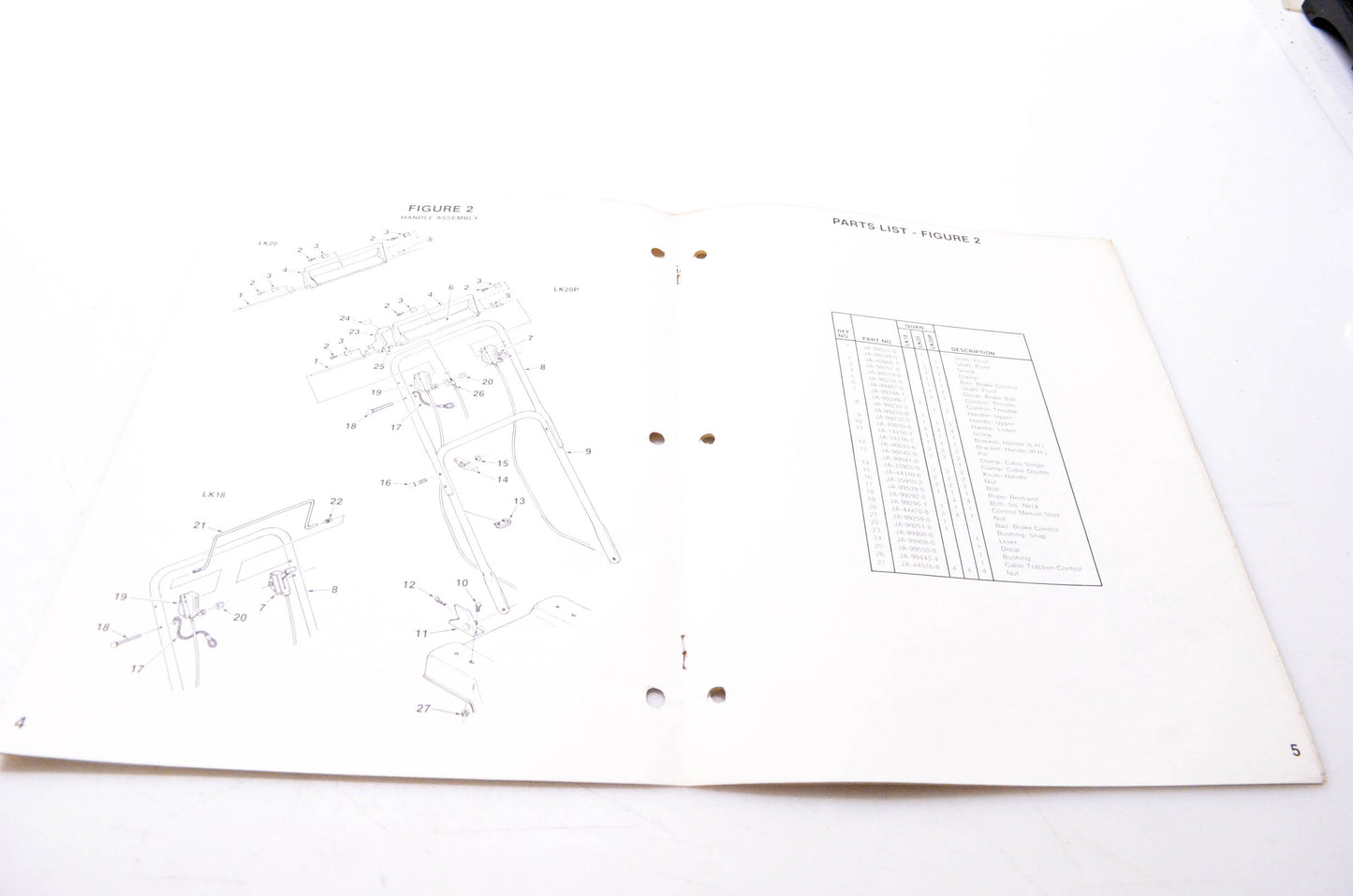 Homelite Textron JA-99018-2 Parts List 18" & 20" Lawn King