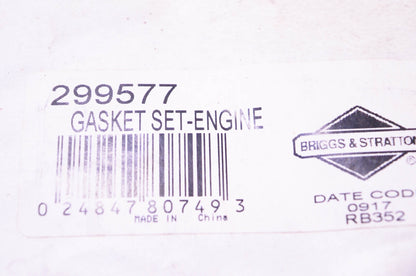 New OEM Briggs & Stratton 299577 Gasket Kit NOS