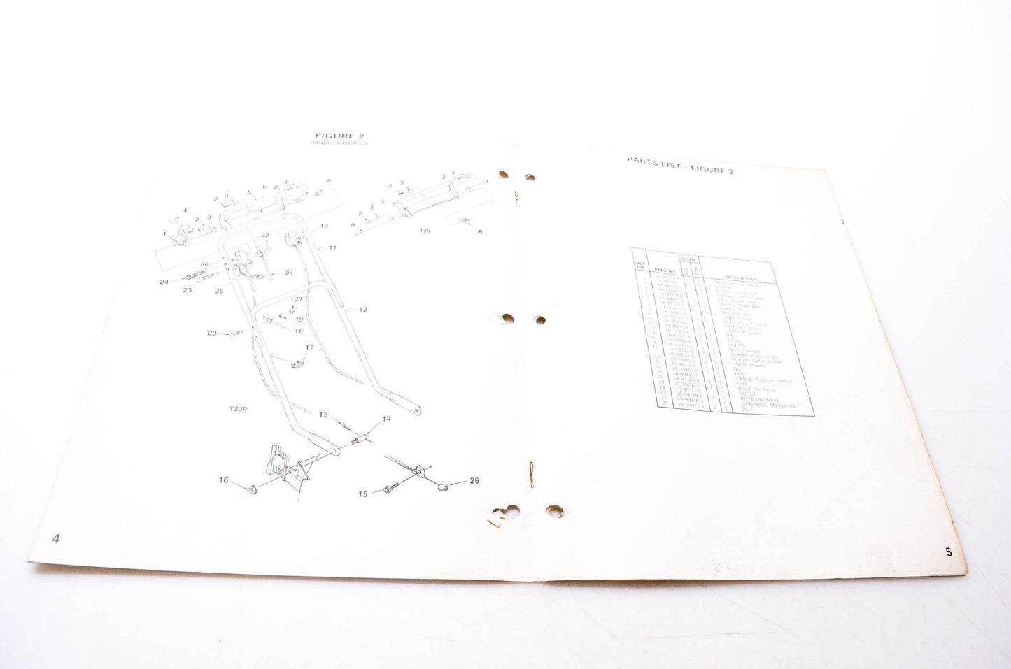 Homelite Textron JA-99018-6 Parts List 20" Turbo Vac Rotary