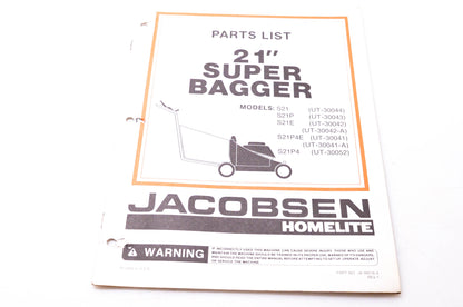 Homelite Textron JA-99018-4 Parts List 21" Super Bagger