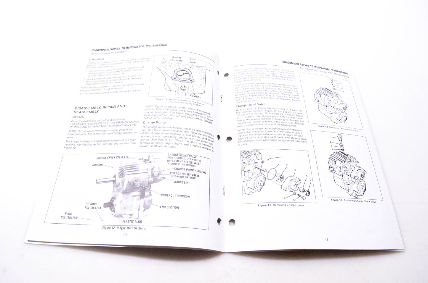 Simplicity Manufacturing 900-2518-00-XX-SMA Sundstrand Series 15 Hydrostatic Transmission Repair Manual