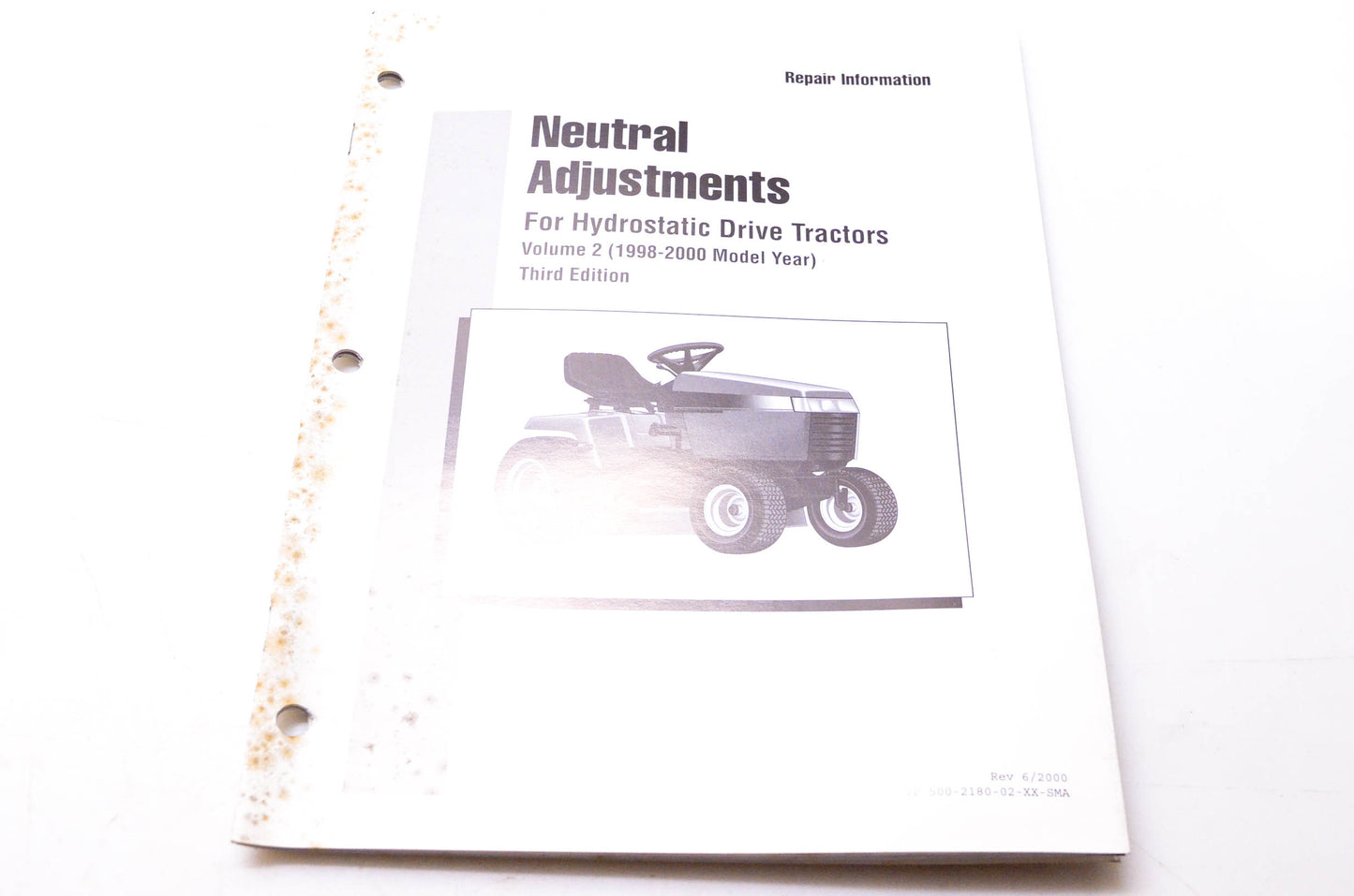 Simplicity Manufacturing 500-2180-02-XX-SMA Neutral Adjustments for Hydrostatic Drive Tractors Volume 2
