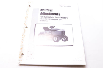 Simplicity Manufacturing 500-2180-02-XX-SMA Neutral Adjustments for Hydrostatic Drive Tractors Volume 2