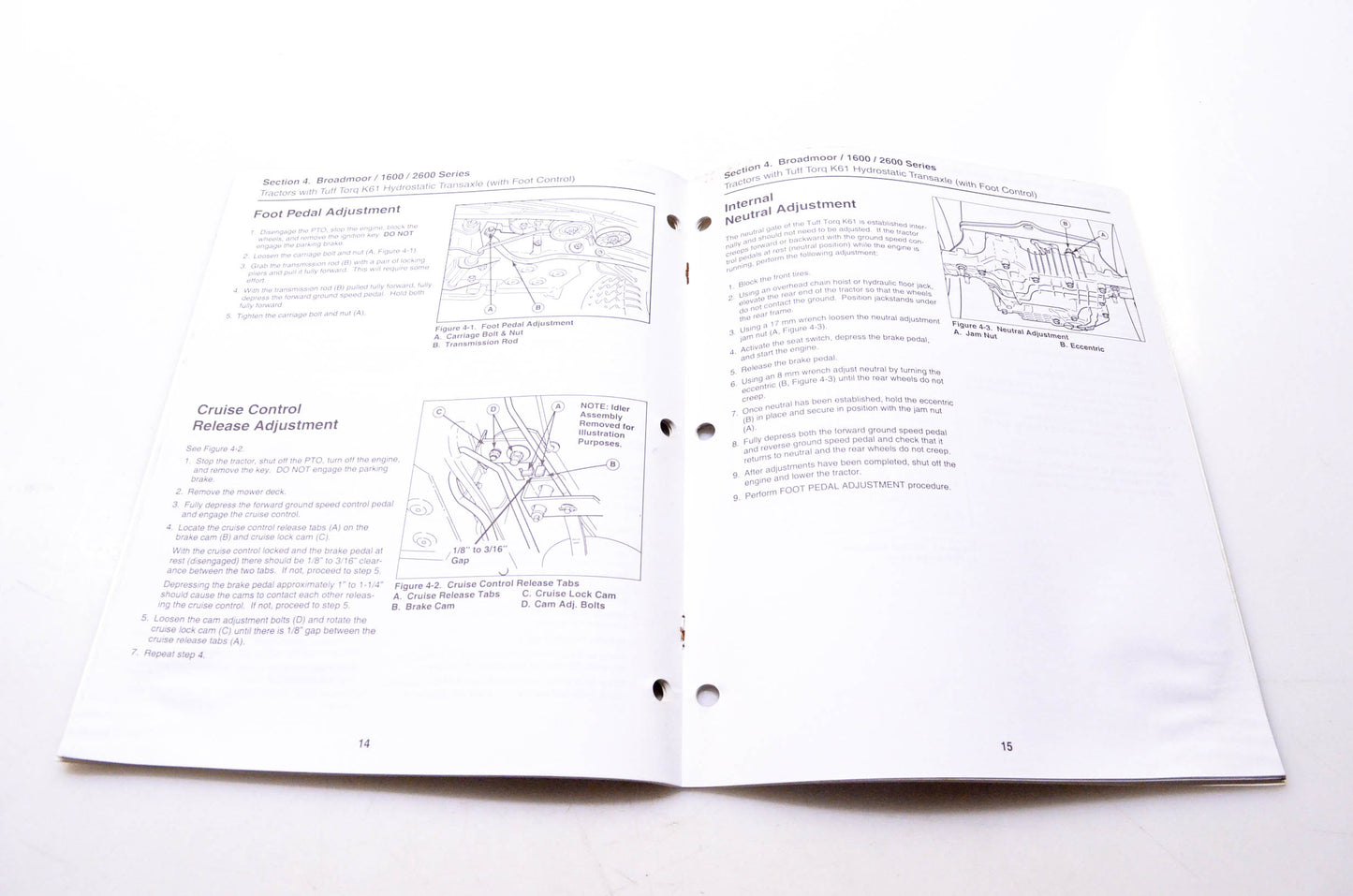 Simplicity Manufacturing 500-2180-02-XX-SMA Neutral Adjustments for Hydrostatic Drive Tractors Volume 2