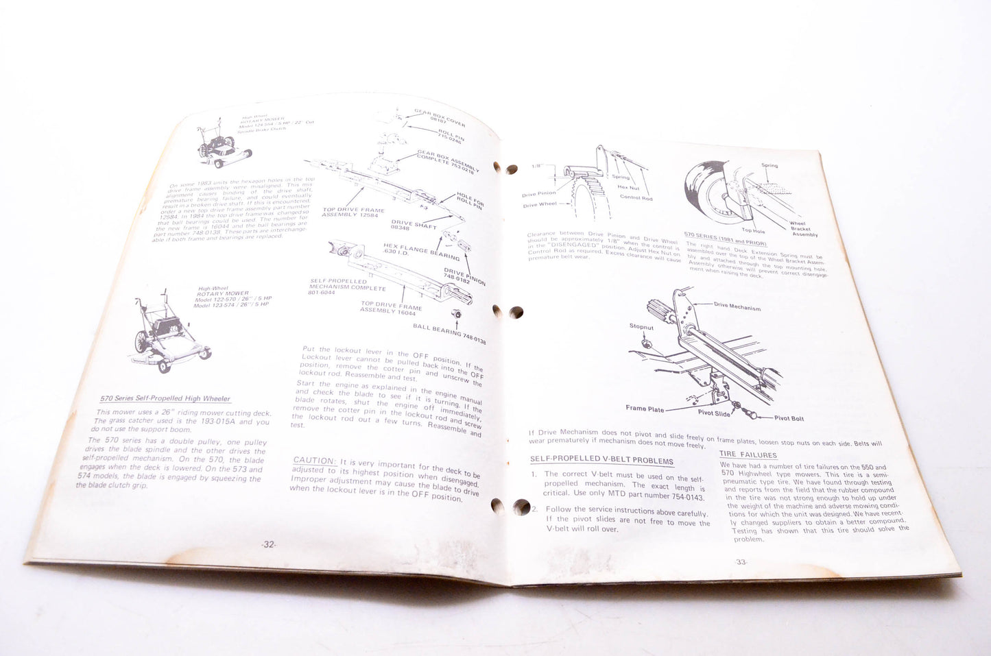 MTD 770-4109A 1985 Service School Book 1