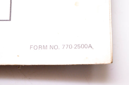 MTD 770-2500A 1983 Service School Book 1