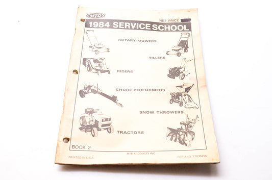 MTD 770-3535A 1984 Service School Book 2