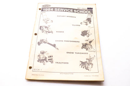 MTD 770-3535A 1984 Service School Book 1