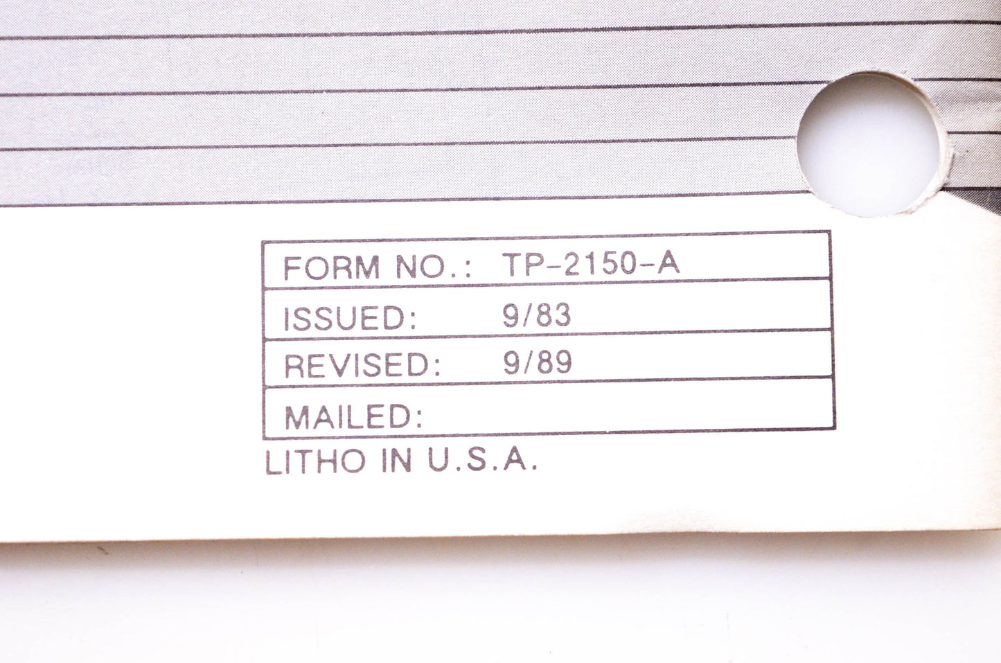 Kohler TP-2150-A A Guide to Engine Rebuilding