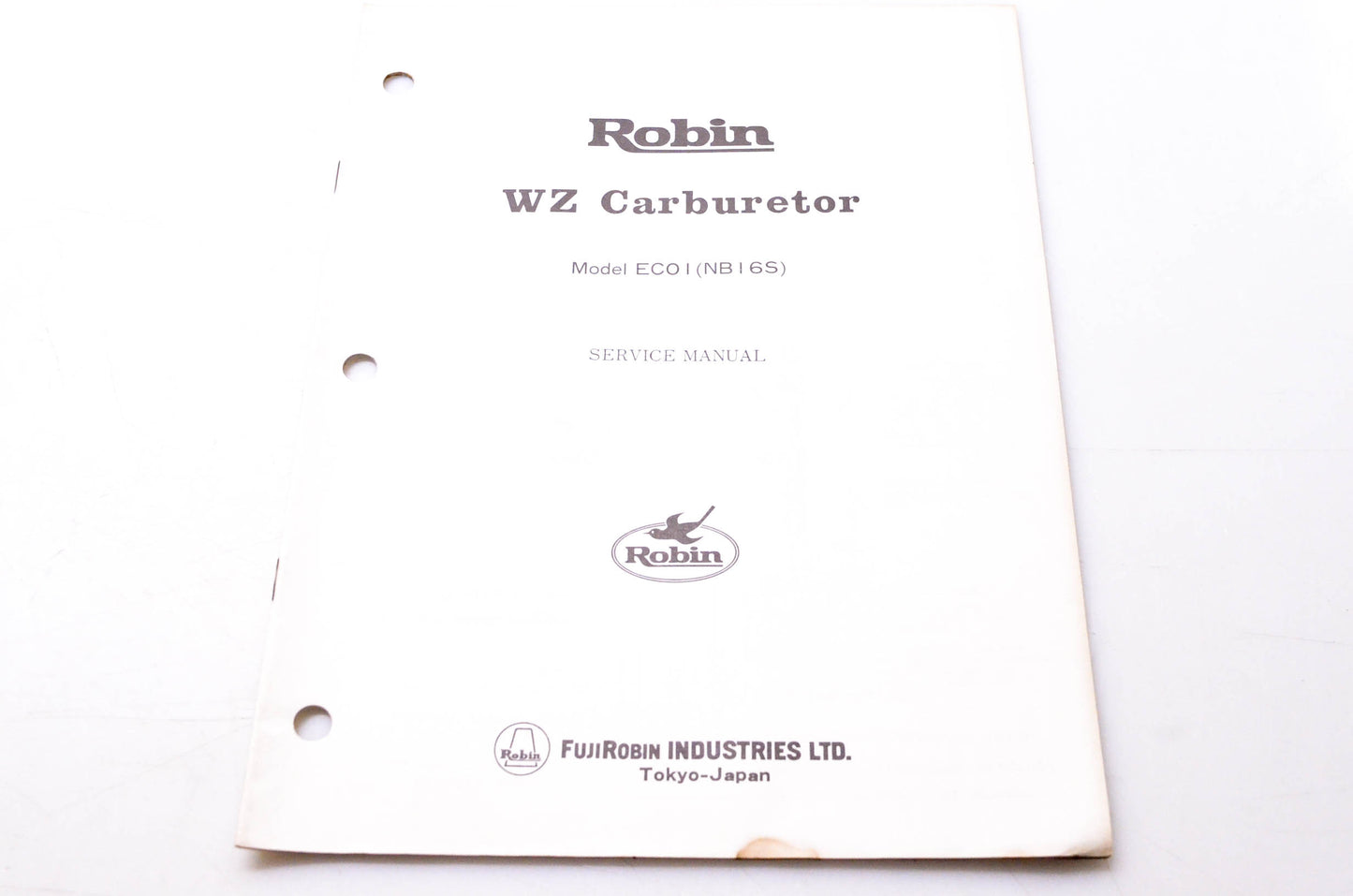 Fuji Robin 1023 84.4 Robin WZ Carburetor Model EC01(NB16S) Service Manual