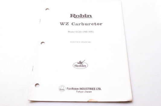 Fuji Robin 1023 84.4 Robin WZ Carburetor Model EC01(NB16S) Service Manual