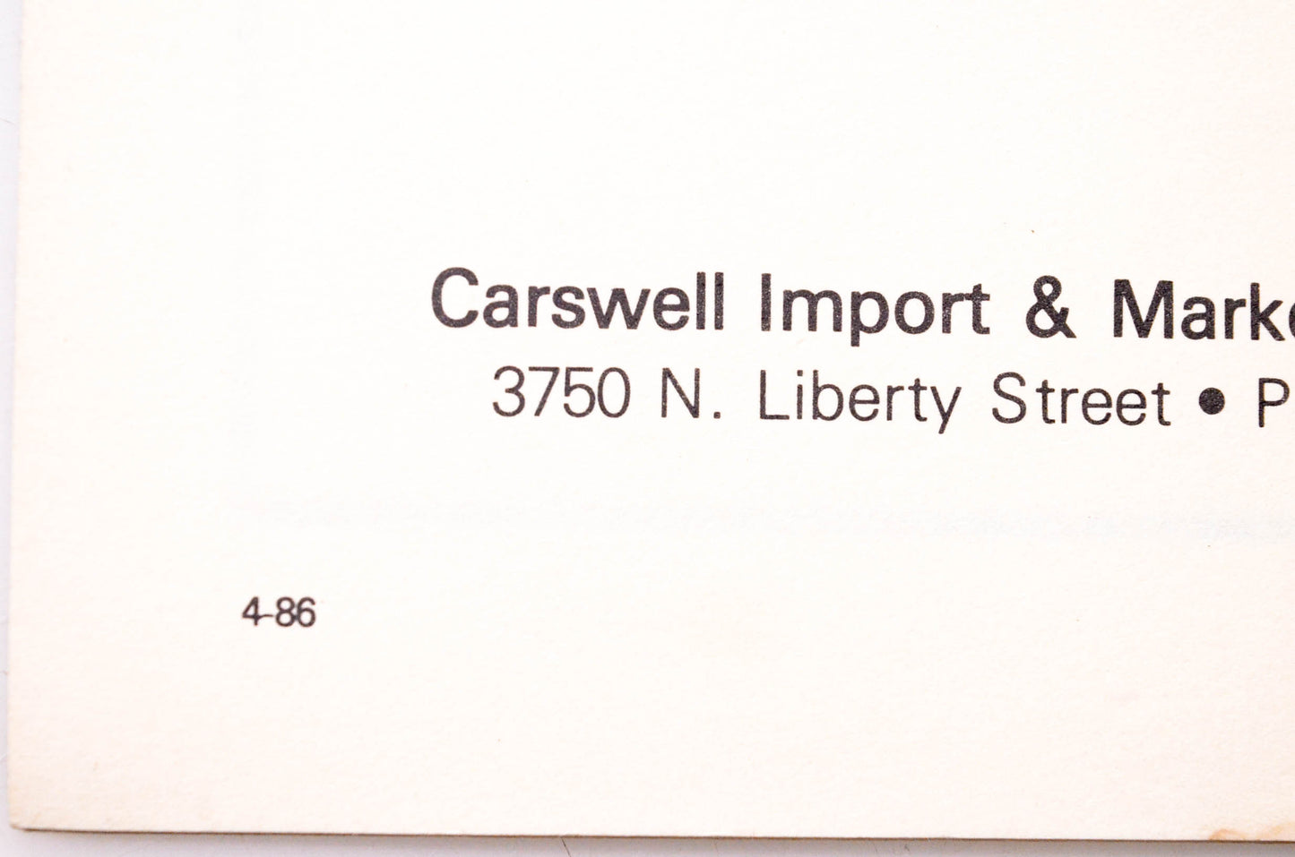 Carswell Distributing Company 4-86 Robin Blower Model FL21 Parts Manual