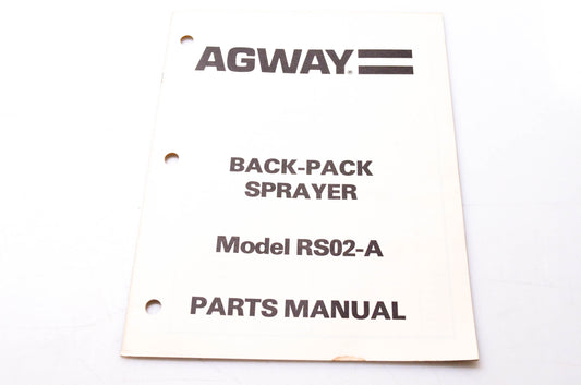 Carswell Distributing Company CIMA 11-86 Agway Back-Pack Sprayer Model RS02-A Parts Manual