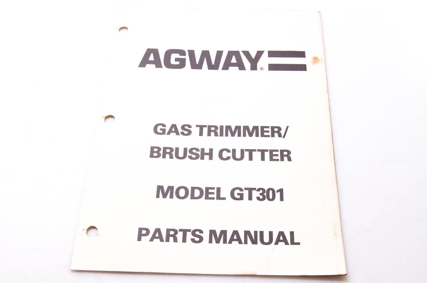 Carswell Distributing Company CIMA 1-86 Agway Gas Trimmer Brush Cutter Model GT301 Parts Manual