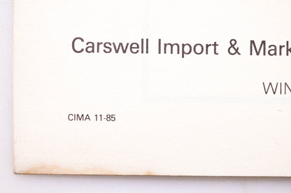 Carswell Distributing Company CIMA 11-85 Agway Gas Trimmer Model GT101A 1985-86 Update Parts Manual