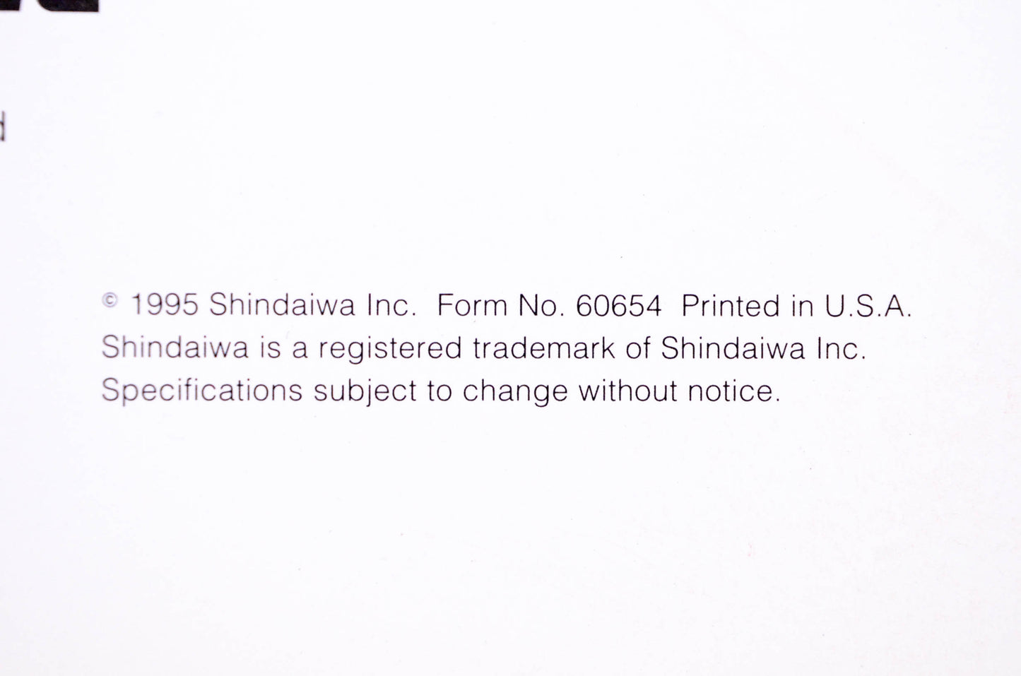 Shindaiwa 60654 Service Manual Shindaiwa Chain Saws