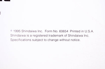 Shindaiwa 60654 Service Manual Shindaiwa Chain Saws