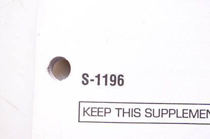 Murray S-1196 1994 Lawn & Garden Update Supplement