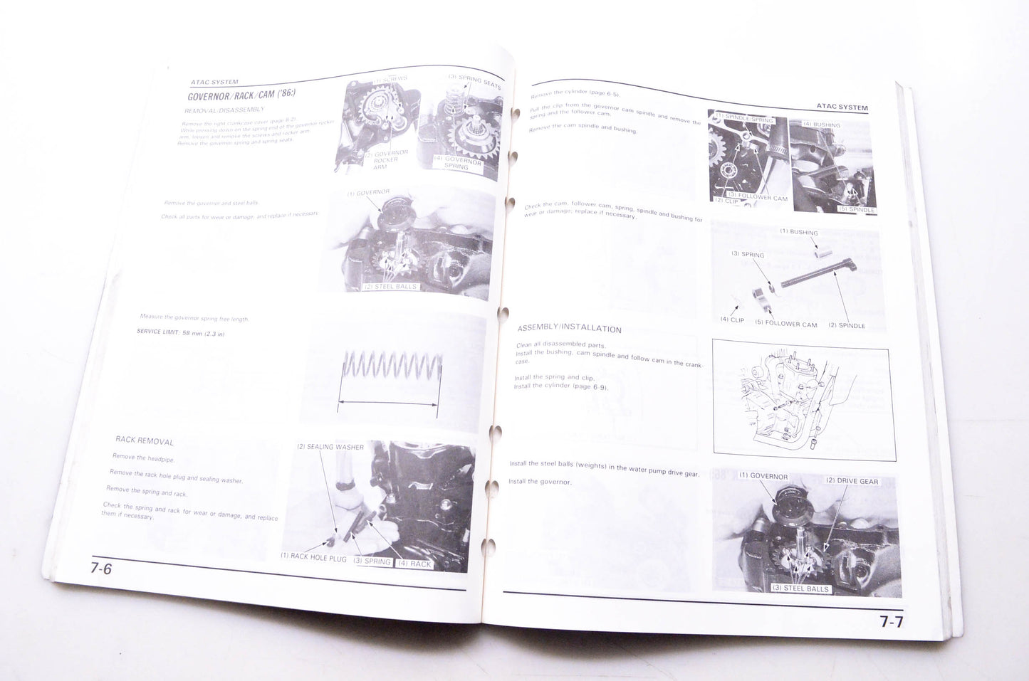 OEM Honda 61KS601 Service Manual 86-87 CR125R