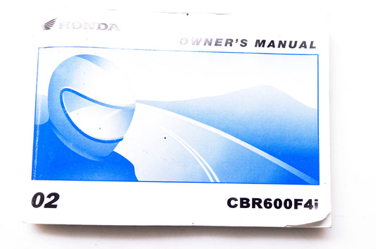 OEM Honda 31MBW630 Owner's Manual 02 CBR600F4i